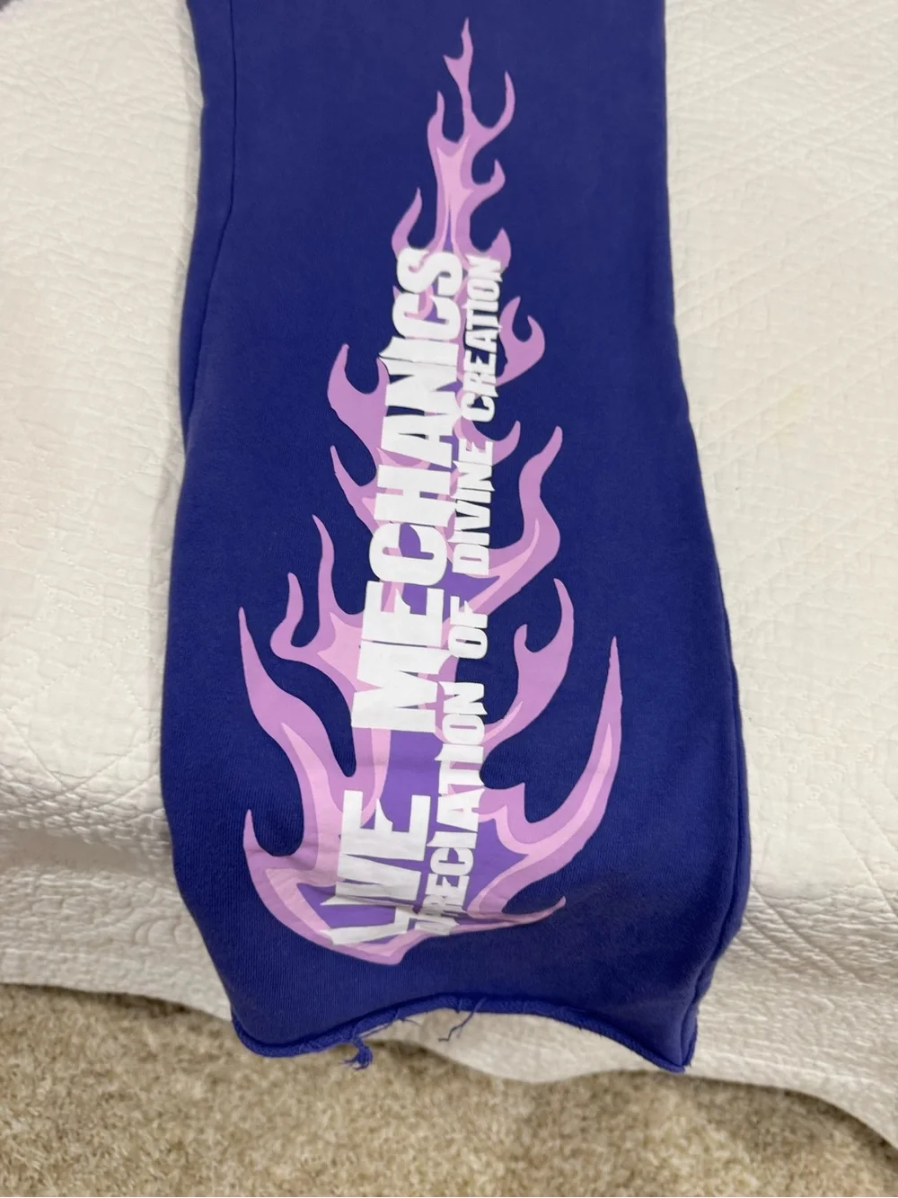 Live Mechanics Purple Graphic Sweatpants Joggers XL NWOT